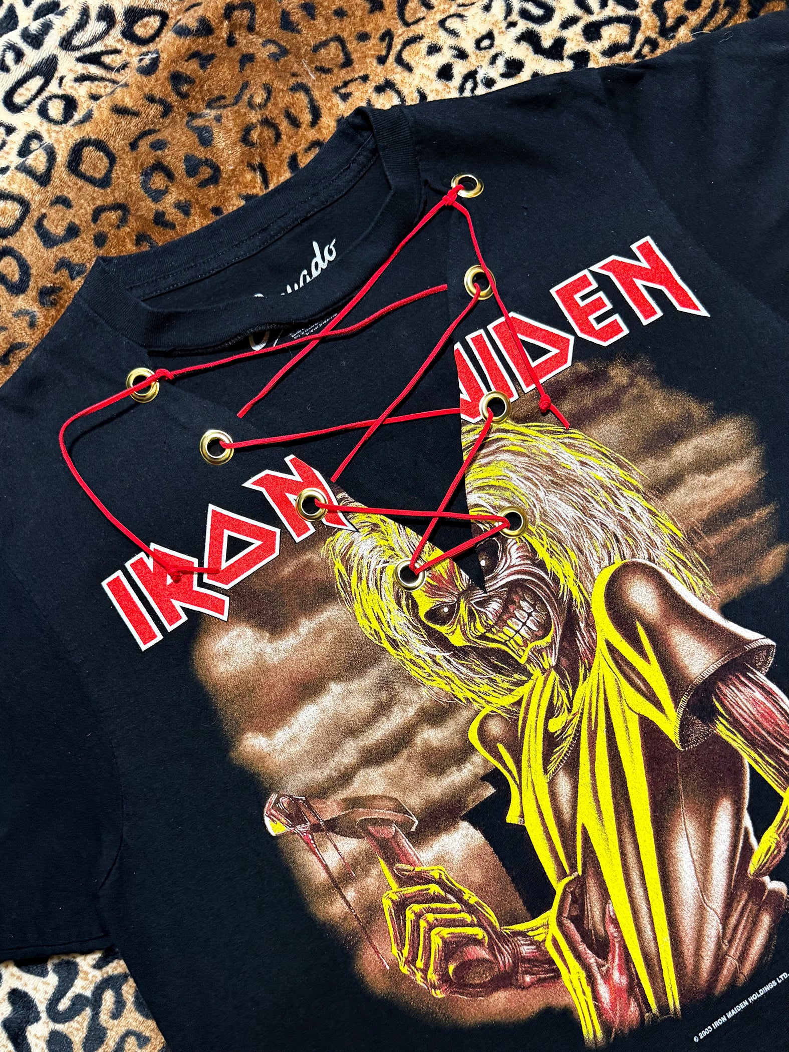 Iron Maiden Corset Laced T Shirt