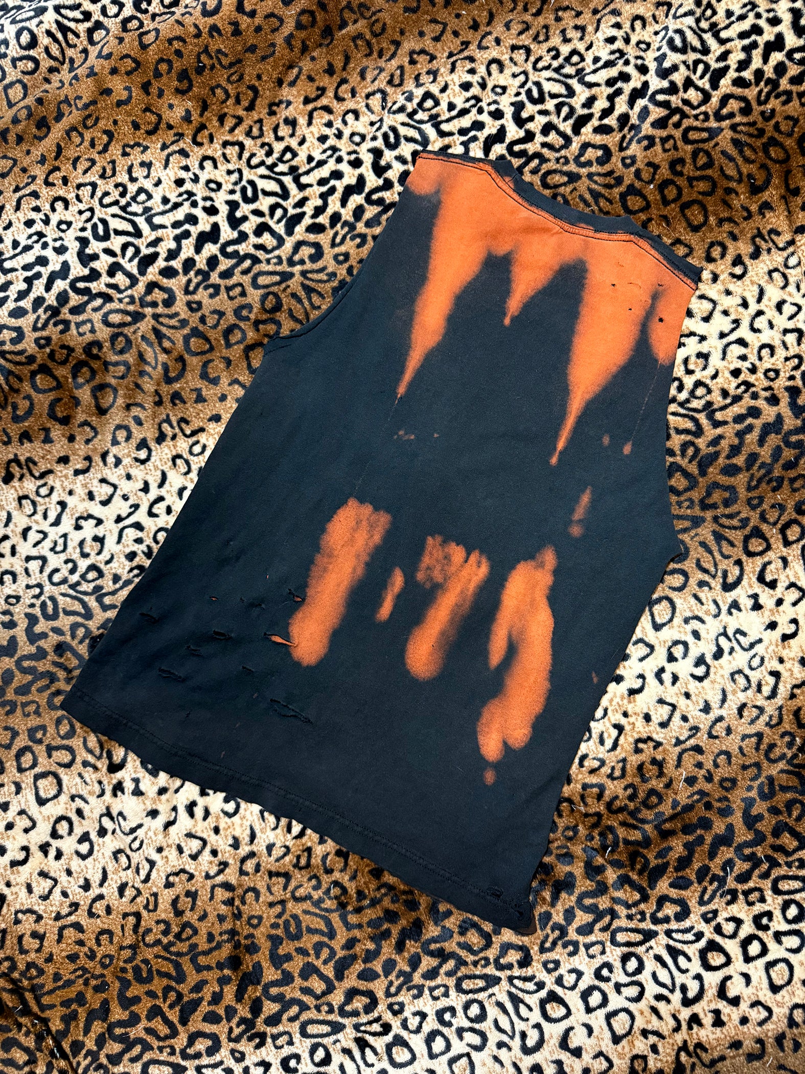 Linkin Park Distressed Bleach Dye Muscle Tank