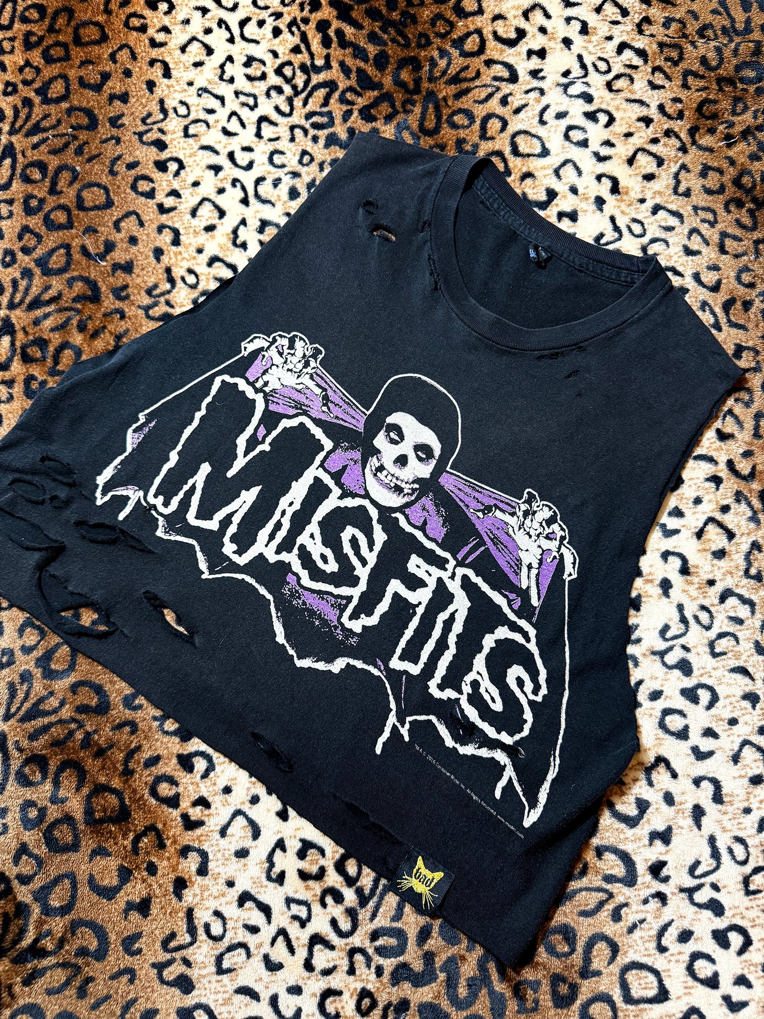 Misfits Distressed Crop Muscle Tank