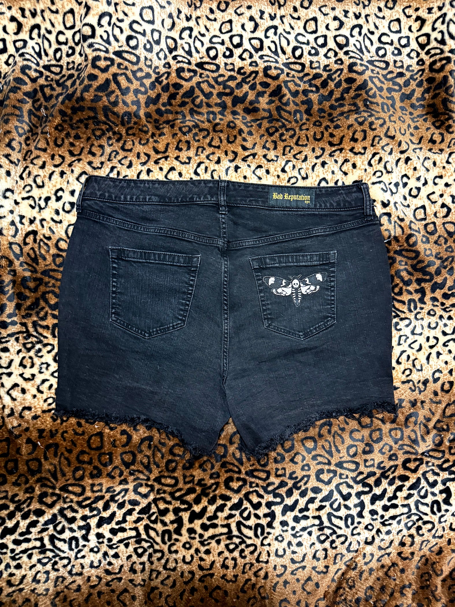 MothMan Studded Denim Shorts