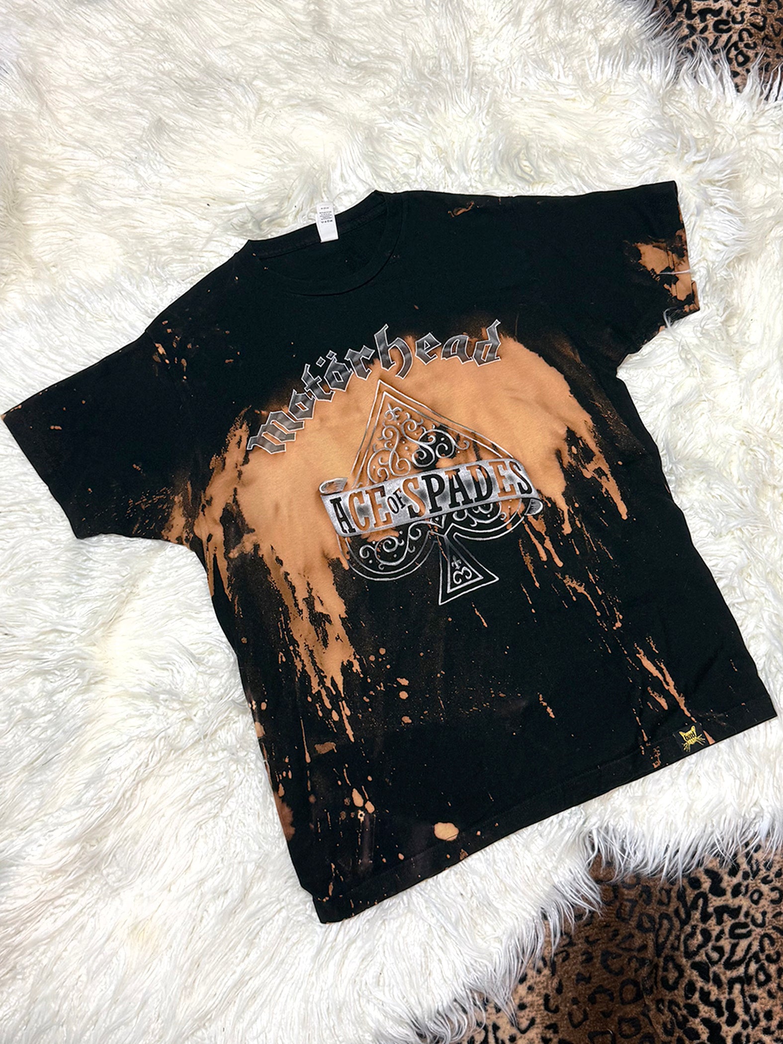 Motorhead Ace of Spades Bleach Dye T Shirt