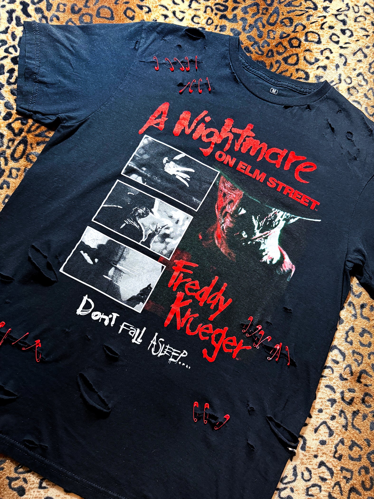 Nightmare On Elm Street Safety Pin T Shirt