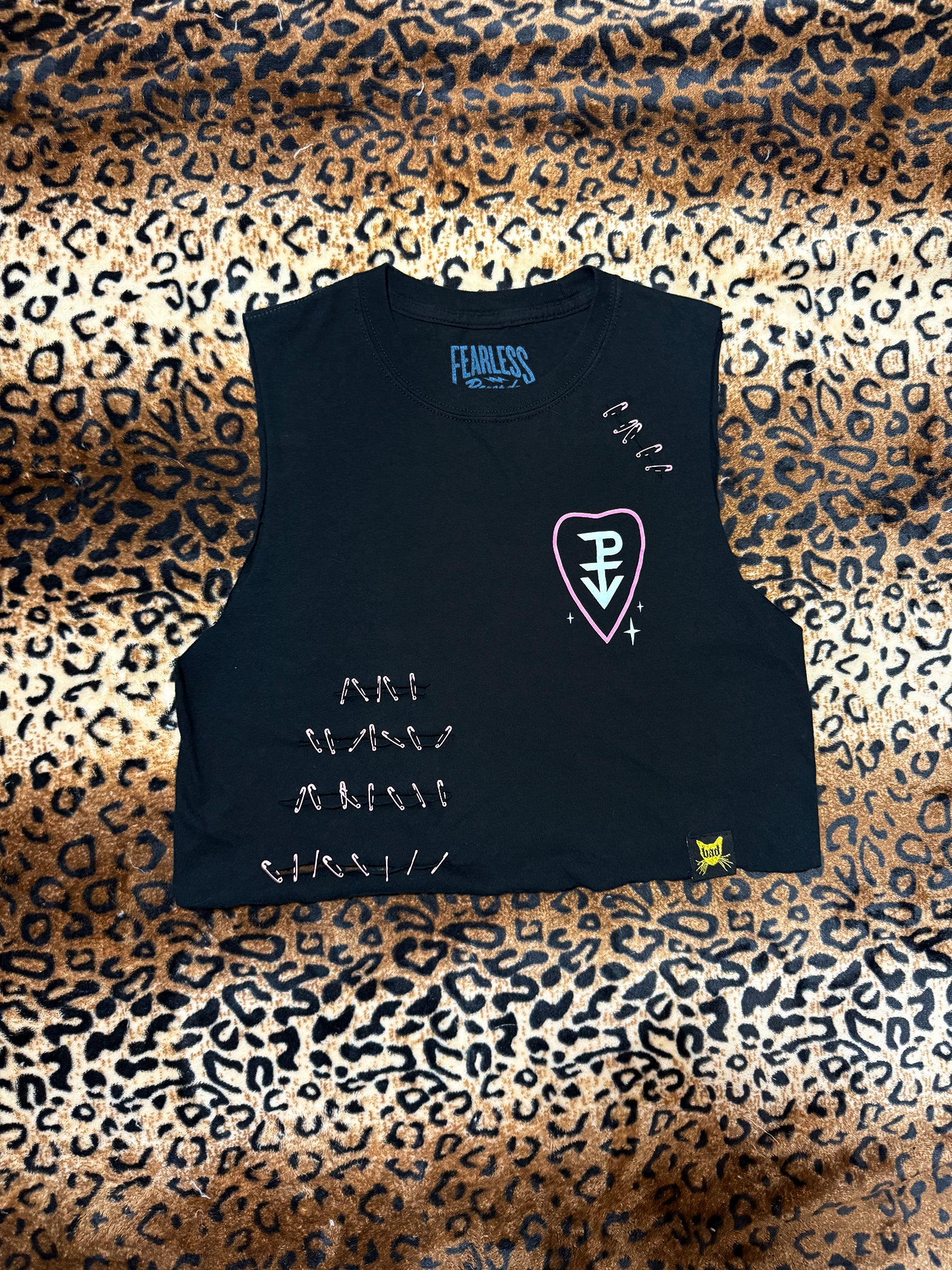 Pierce The Veil Ouija Safety Pin Crop Tank