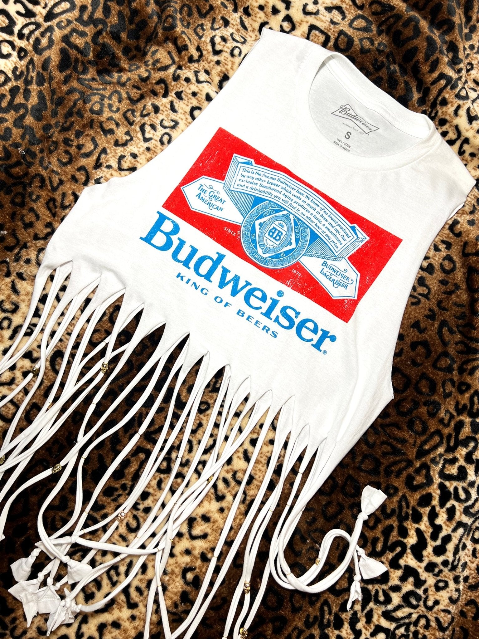 Budweiser Boho Fringe Crop Tank | Bad Reputation NYC