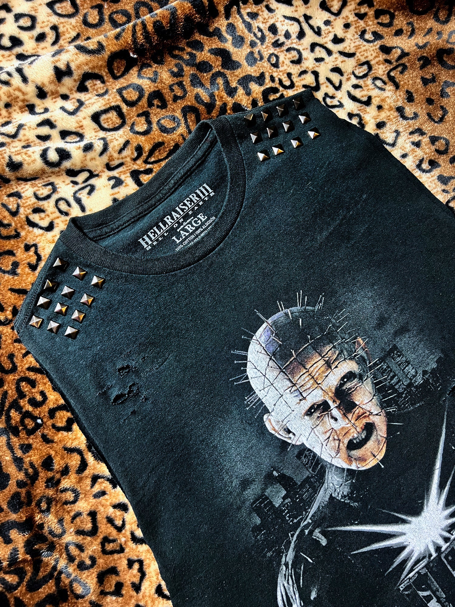 Hellraiser Distressed Studded Muscle Tank | Bad Reputation NYC