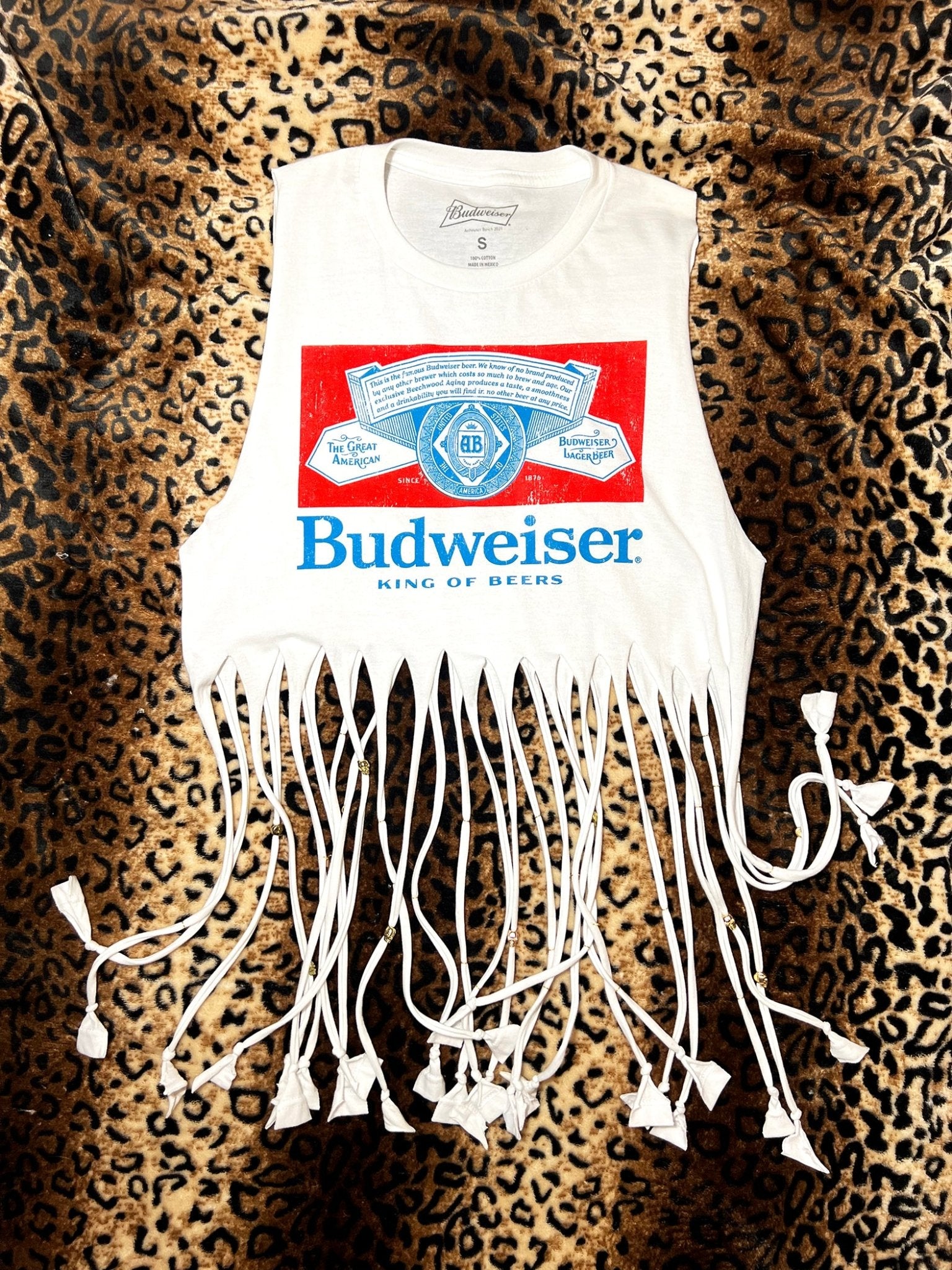 Budweiser Boho Fringe Crop Tank | Bad Reputation NYC