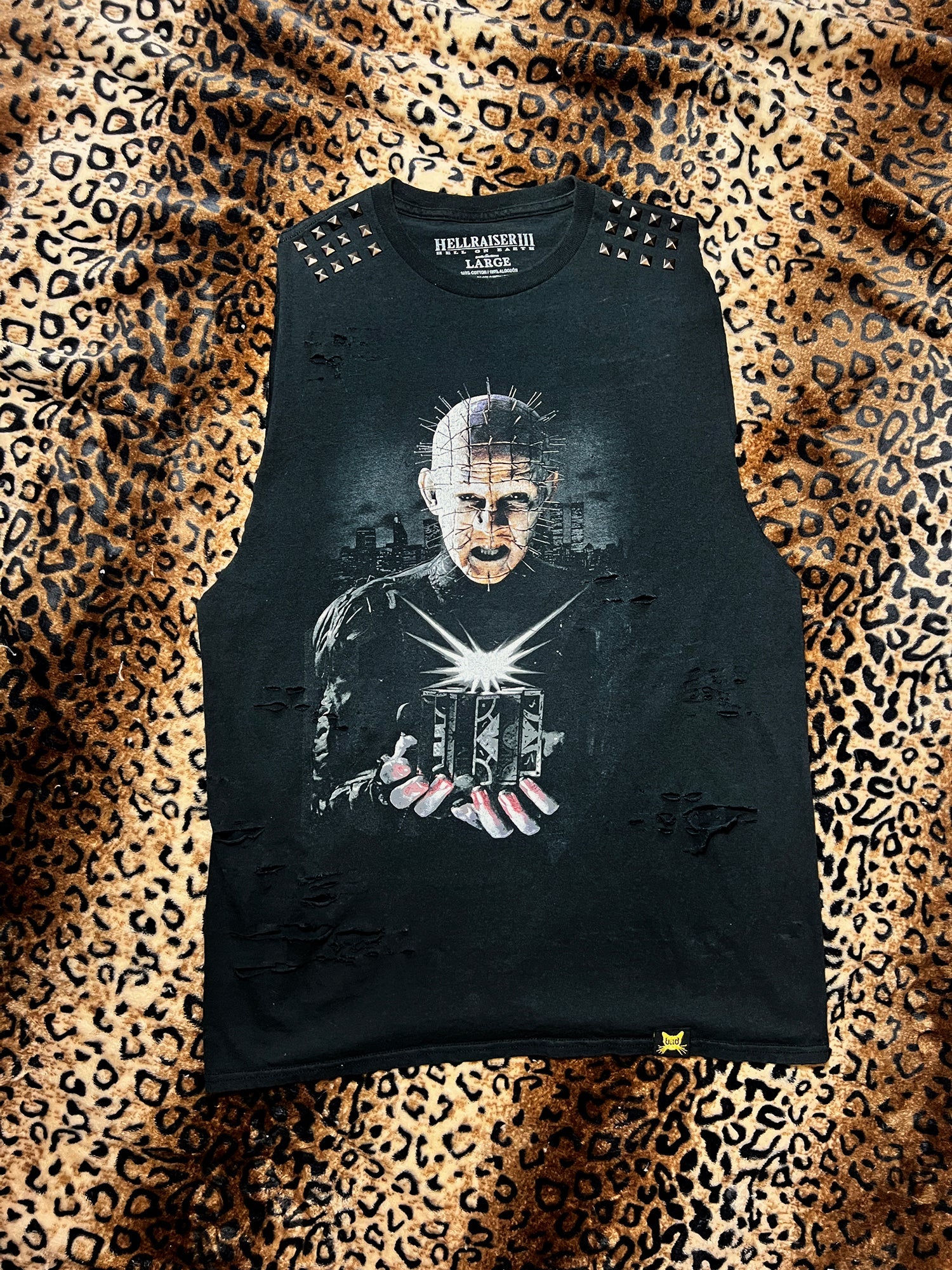 Hellraiser Distressed Studded Muscle Tank | Bad Reputation NYC