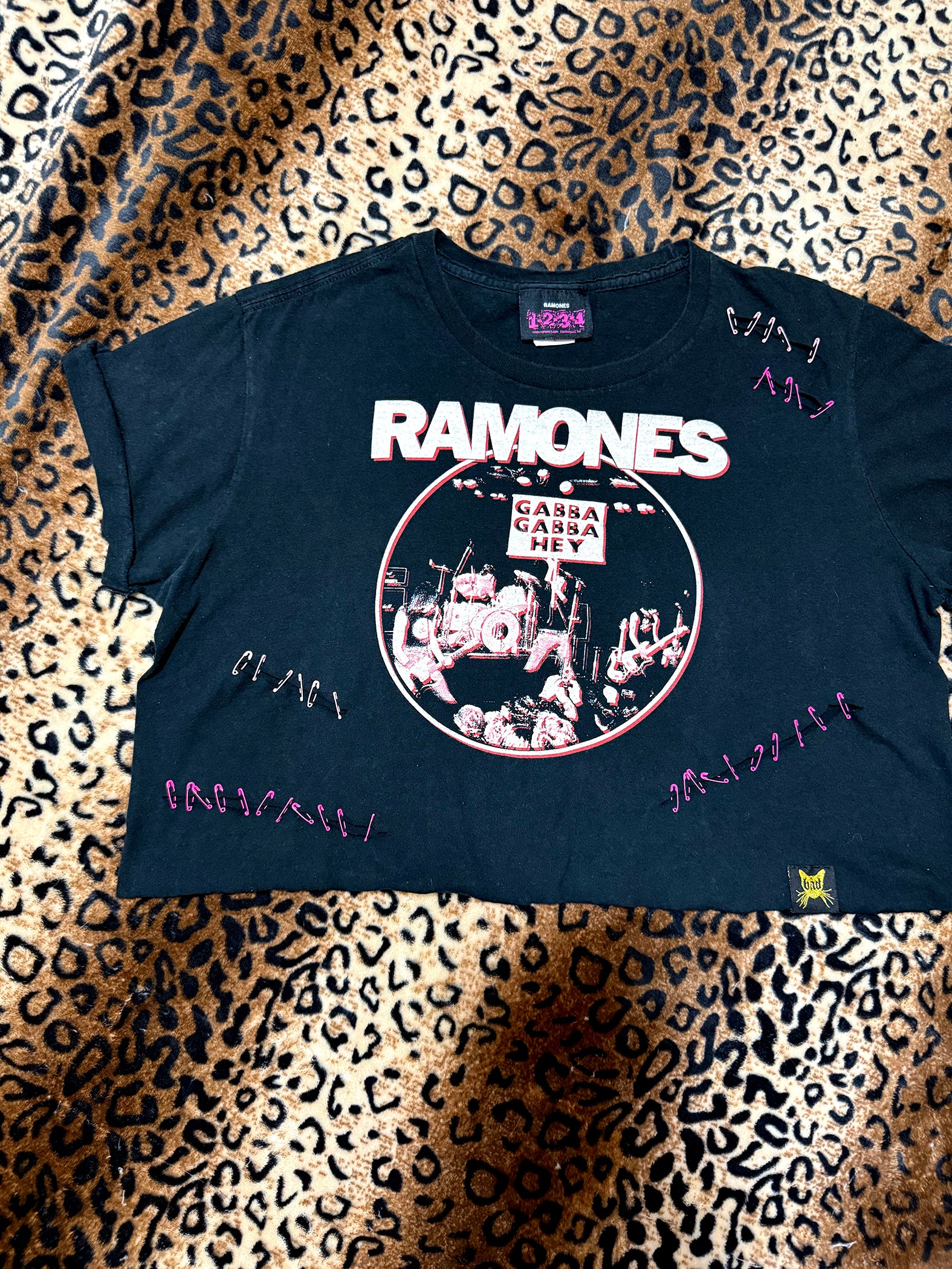 Gabba Gabba Hey Safety Pin Crop Top