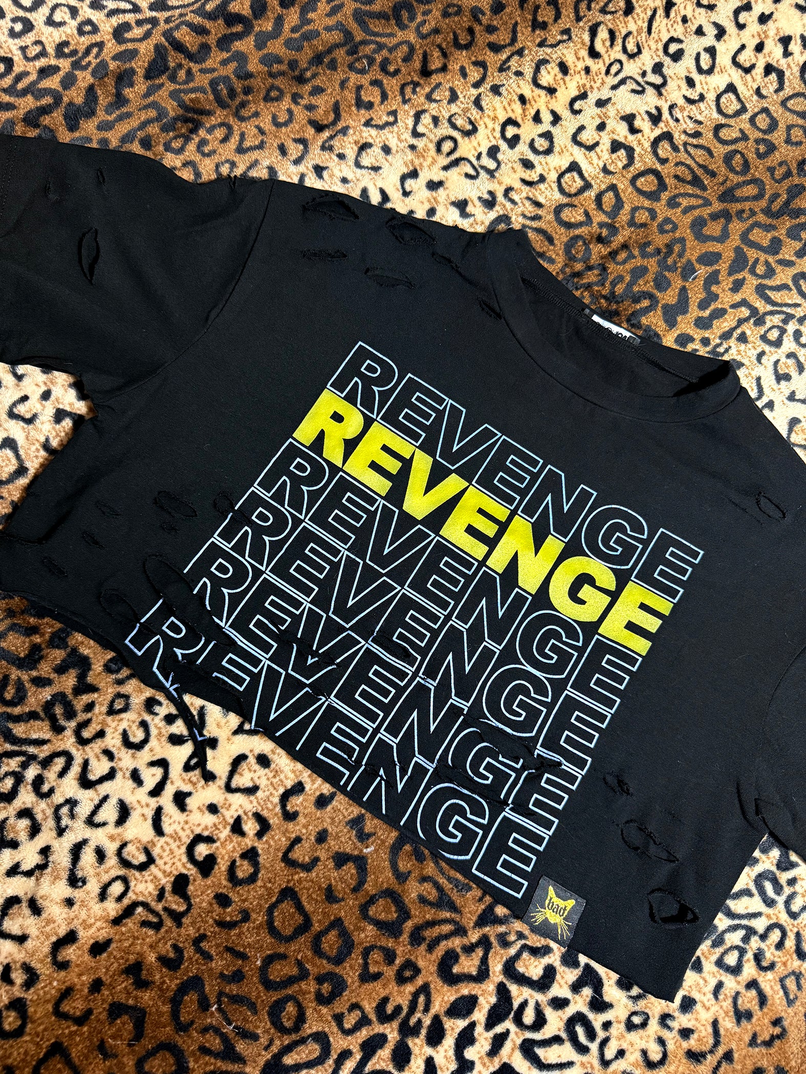 Revenge Distressed Crop Top