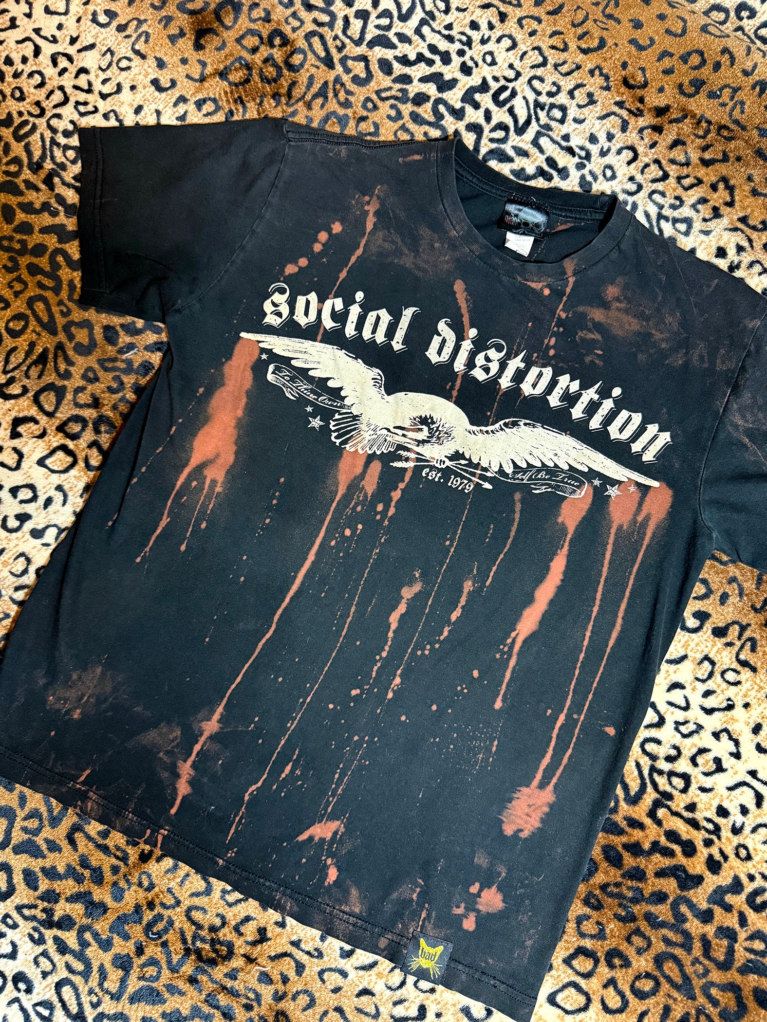 Social Distortion Bleach Dye T Shirt
