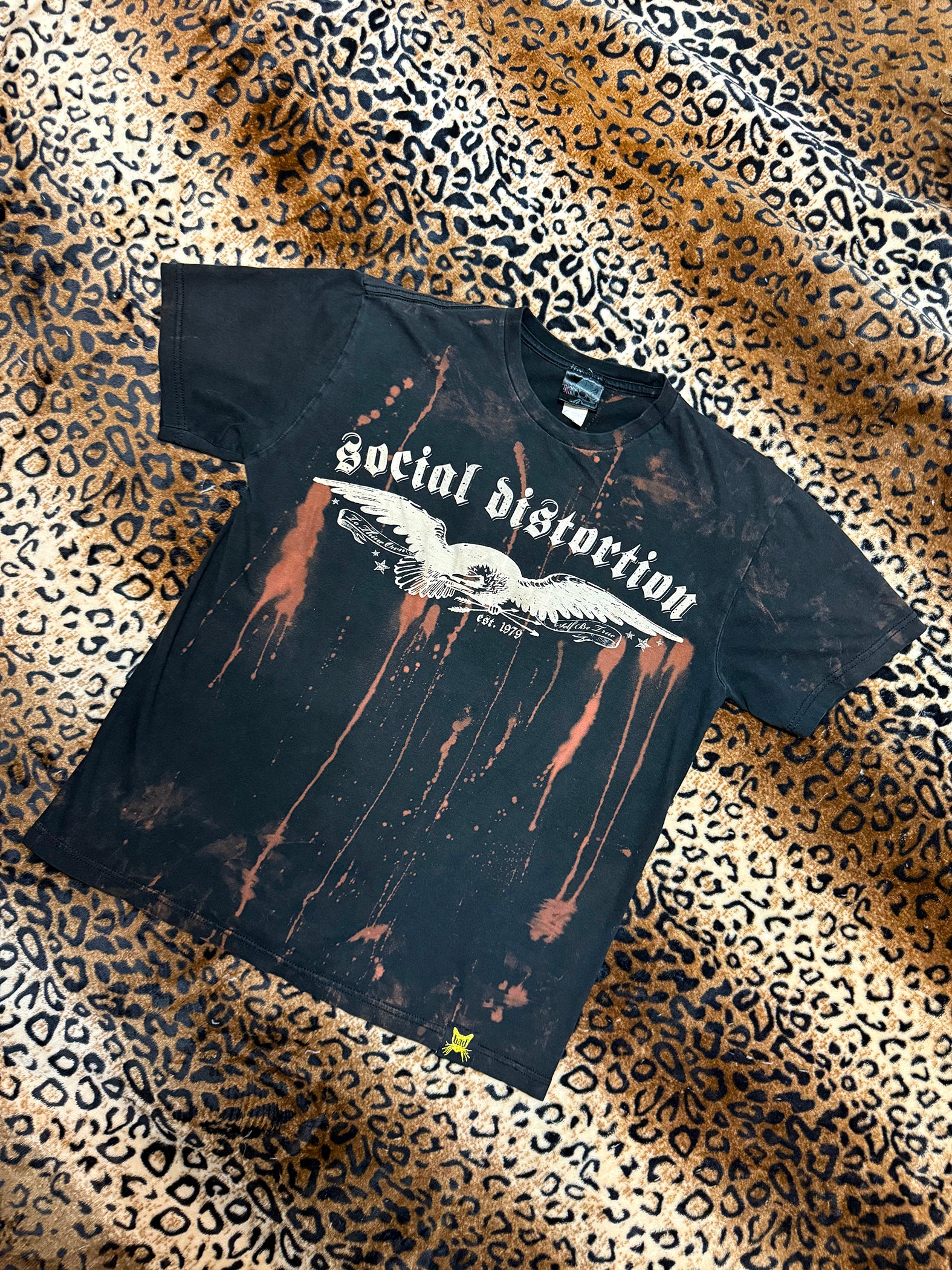 Social Distortion Bleach Dye T Shirt