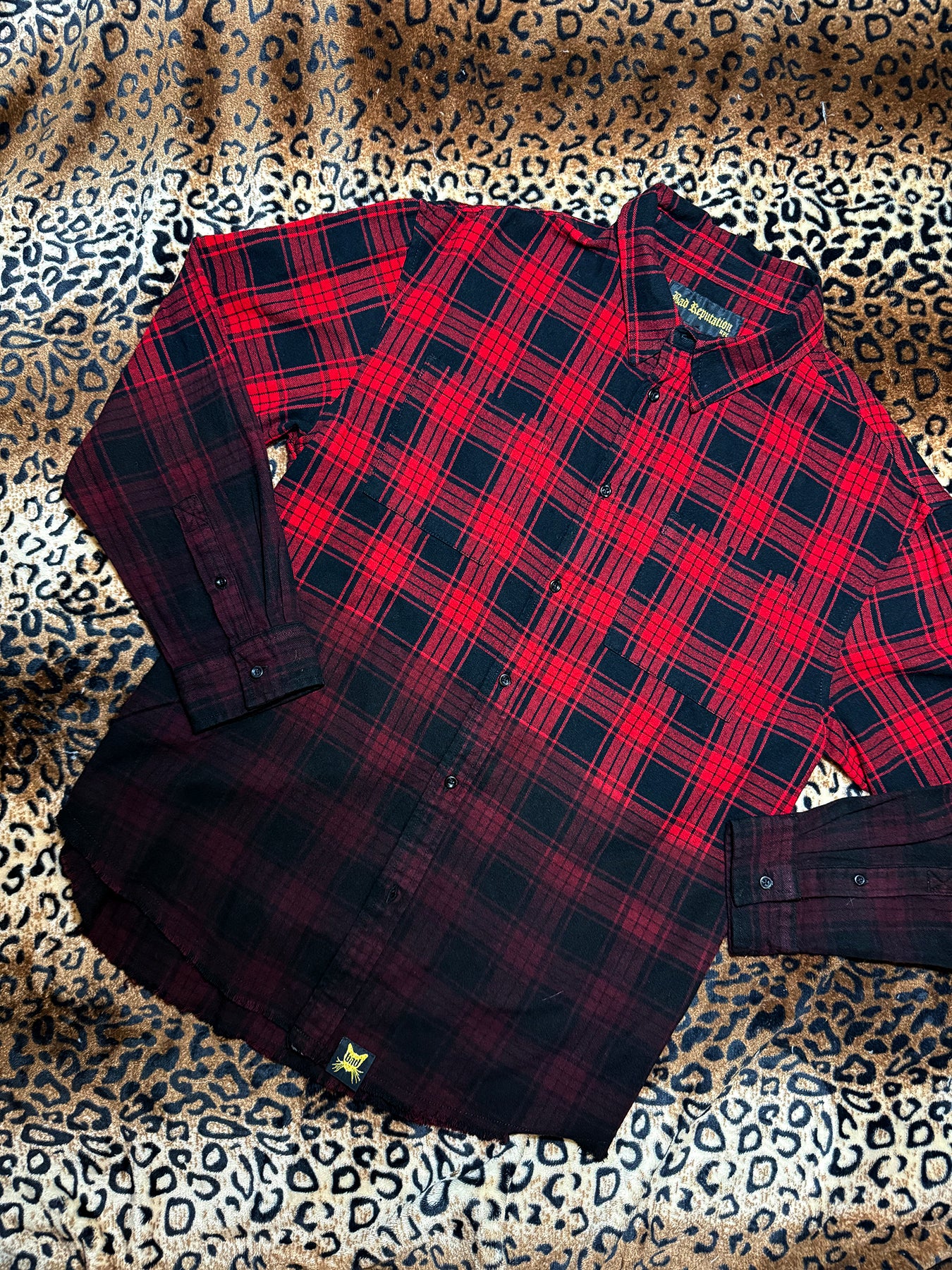 Social Distortion Red Ombre Flannel