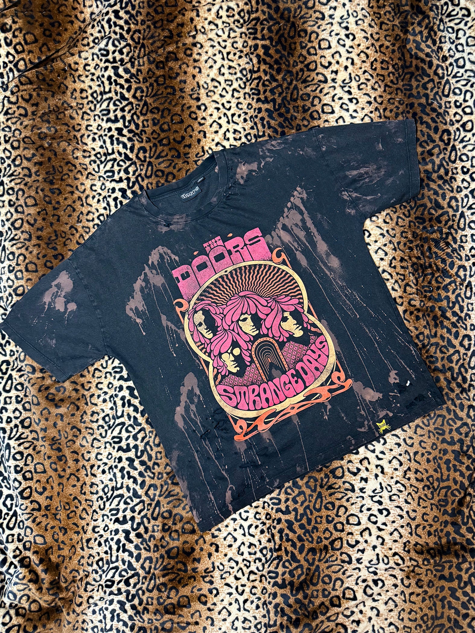 The Doors Distressed Bleach Dye T Shirt