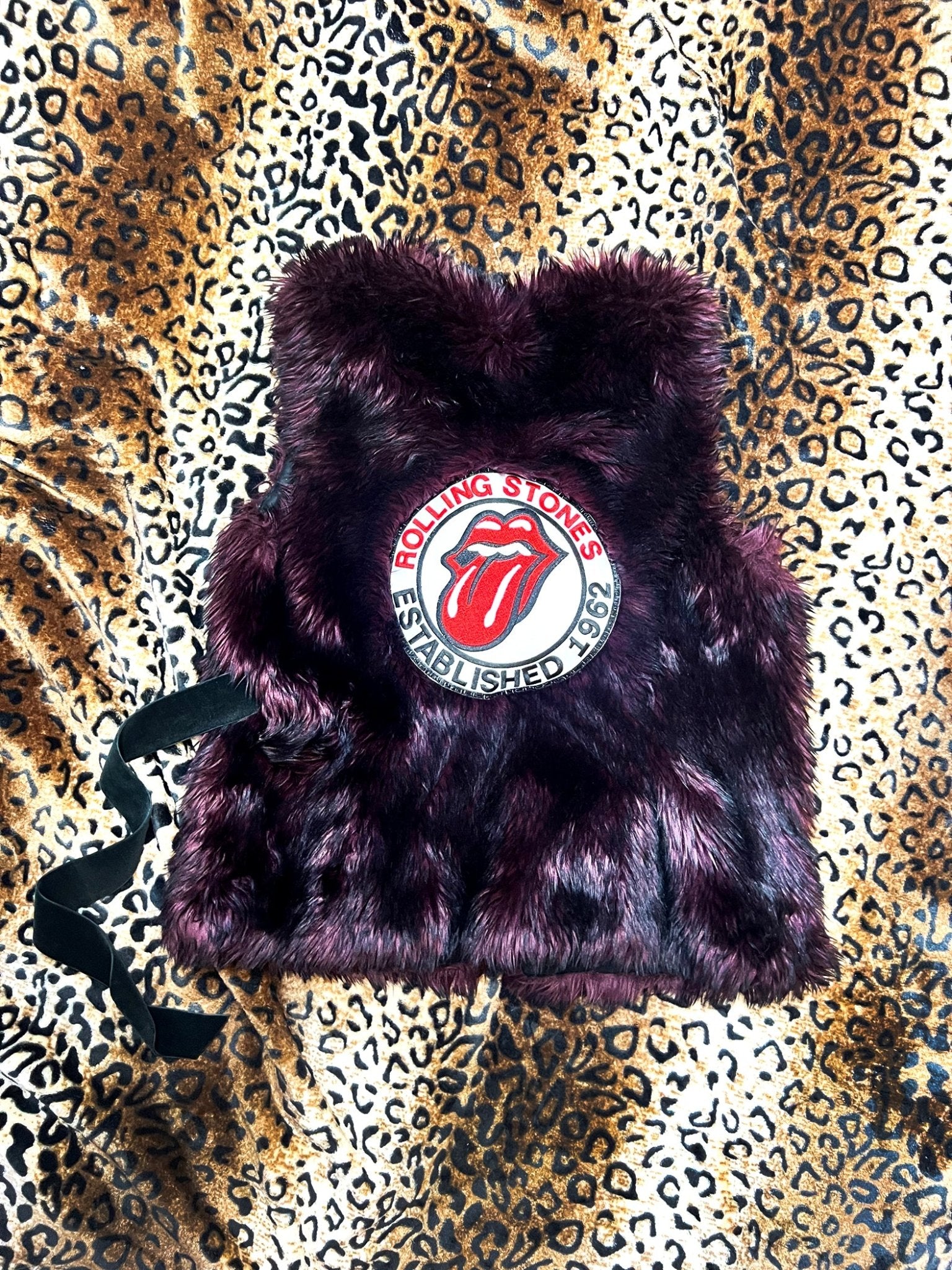 Rolling Stones Faux Fur Vest | Bad Reputation NYC