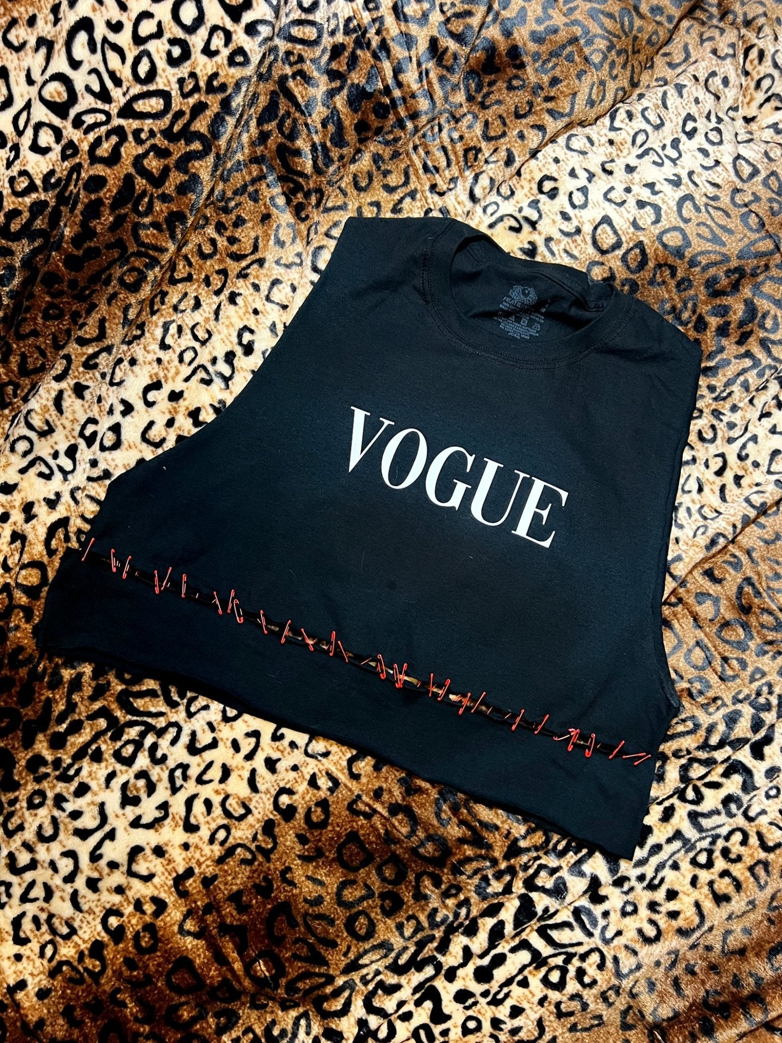 Vogue Crop Tank With Red Detail | Bad Reputation NYC