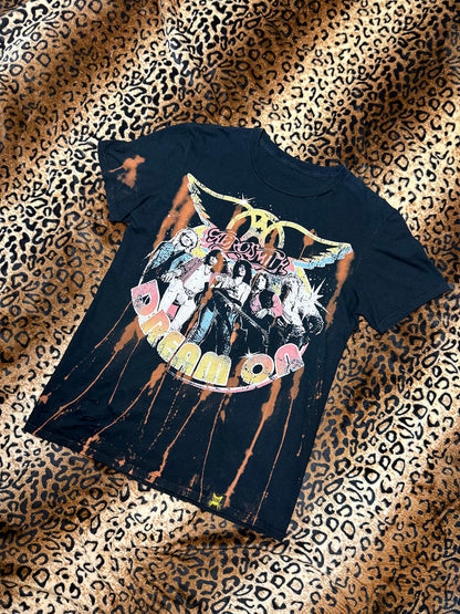 Aerosmith Dream On Distressed Bleach Dye T Shirt