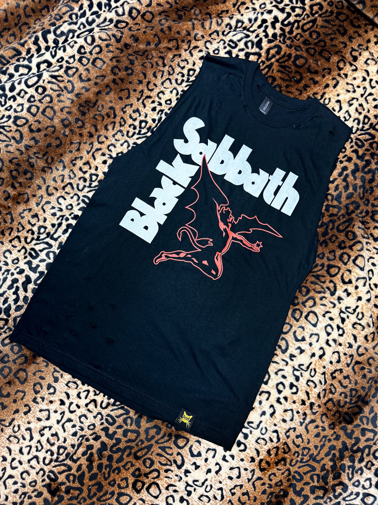 Black Sabbath Distressed Muscle Tank