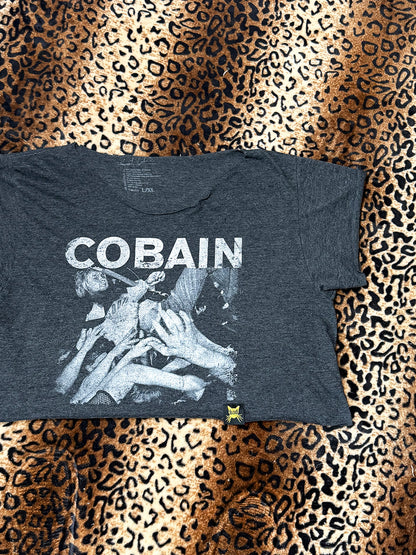 Cobain Crowd Surfing Off-The-Shoulder Crop Top