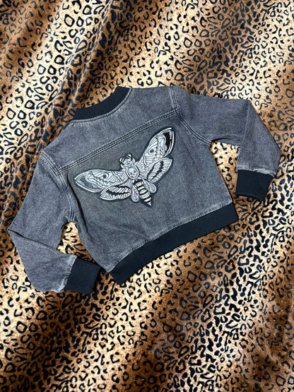 Death's Head Denim Bomber Jacket