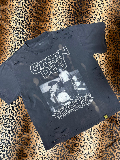 Green Day Kerplunk Distressed Bleach Dye T Shirt