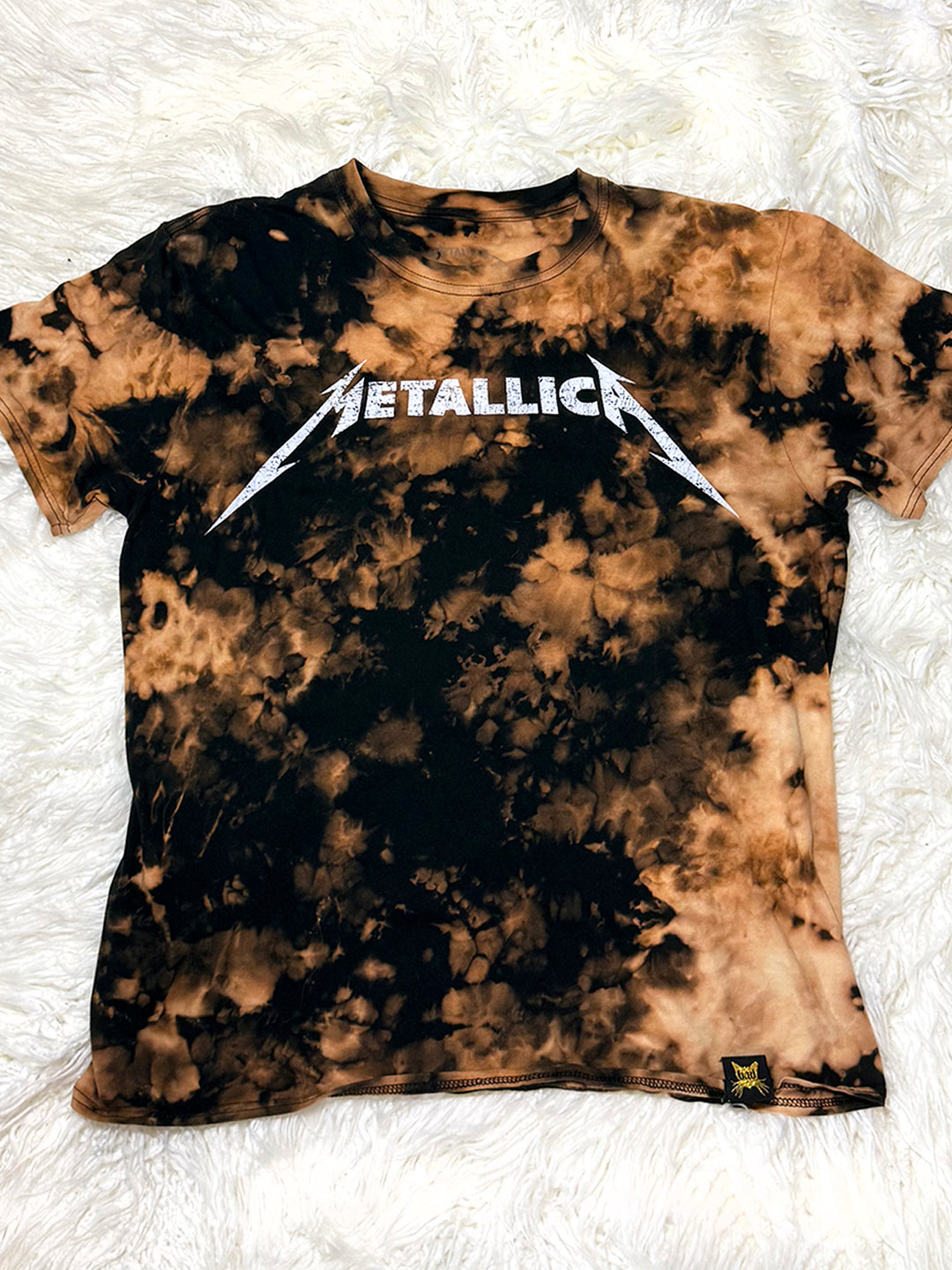 Metallica All Over Bleach Dye T Shirt