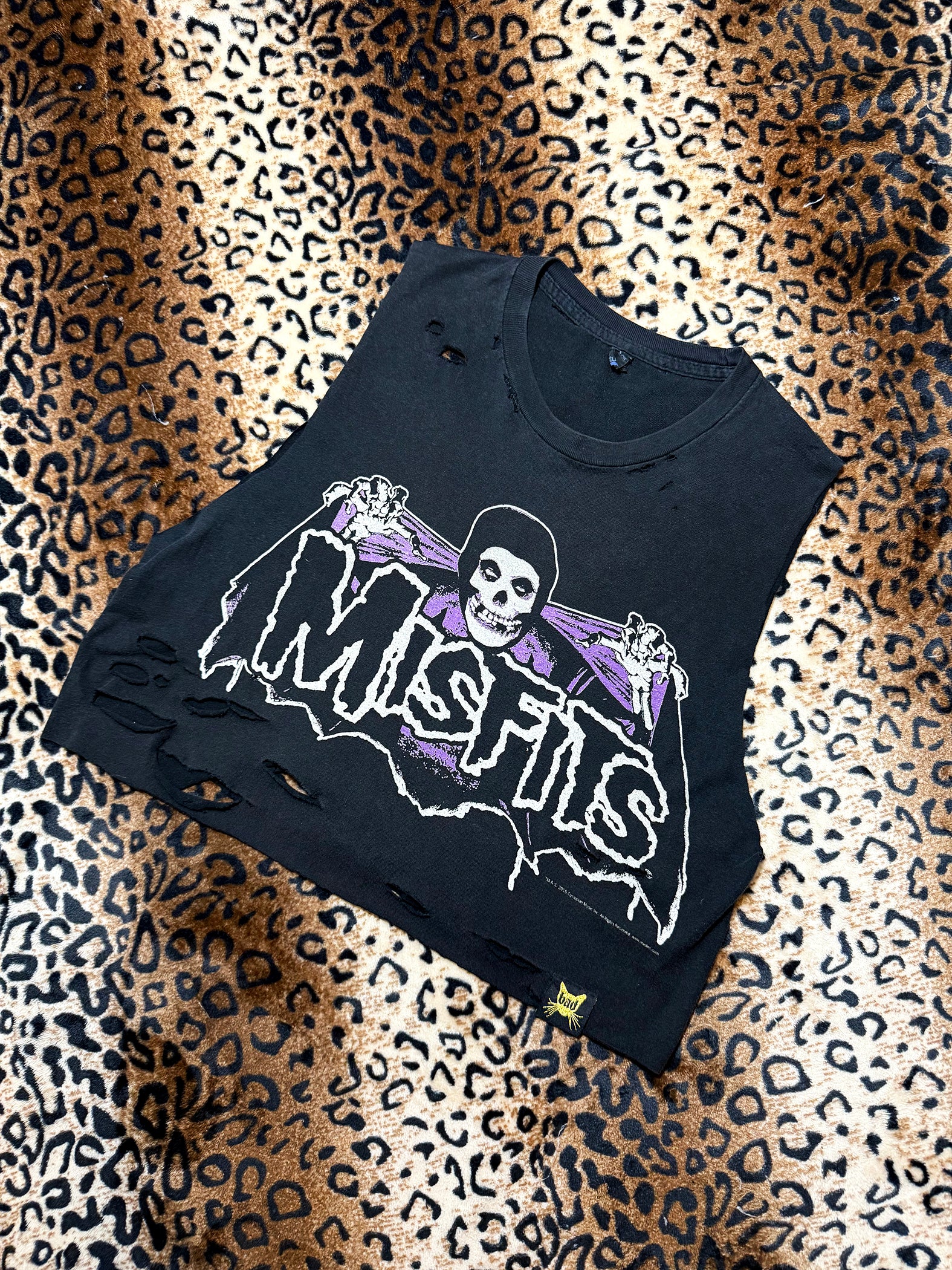 Misfits Distressed Crop Muscle Tank