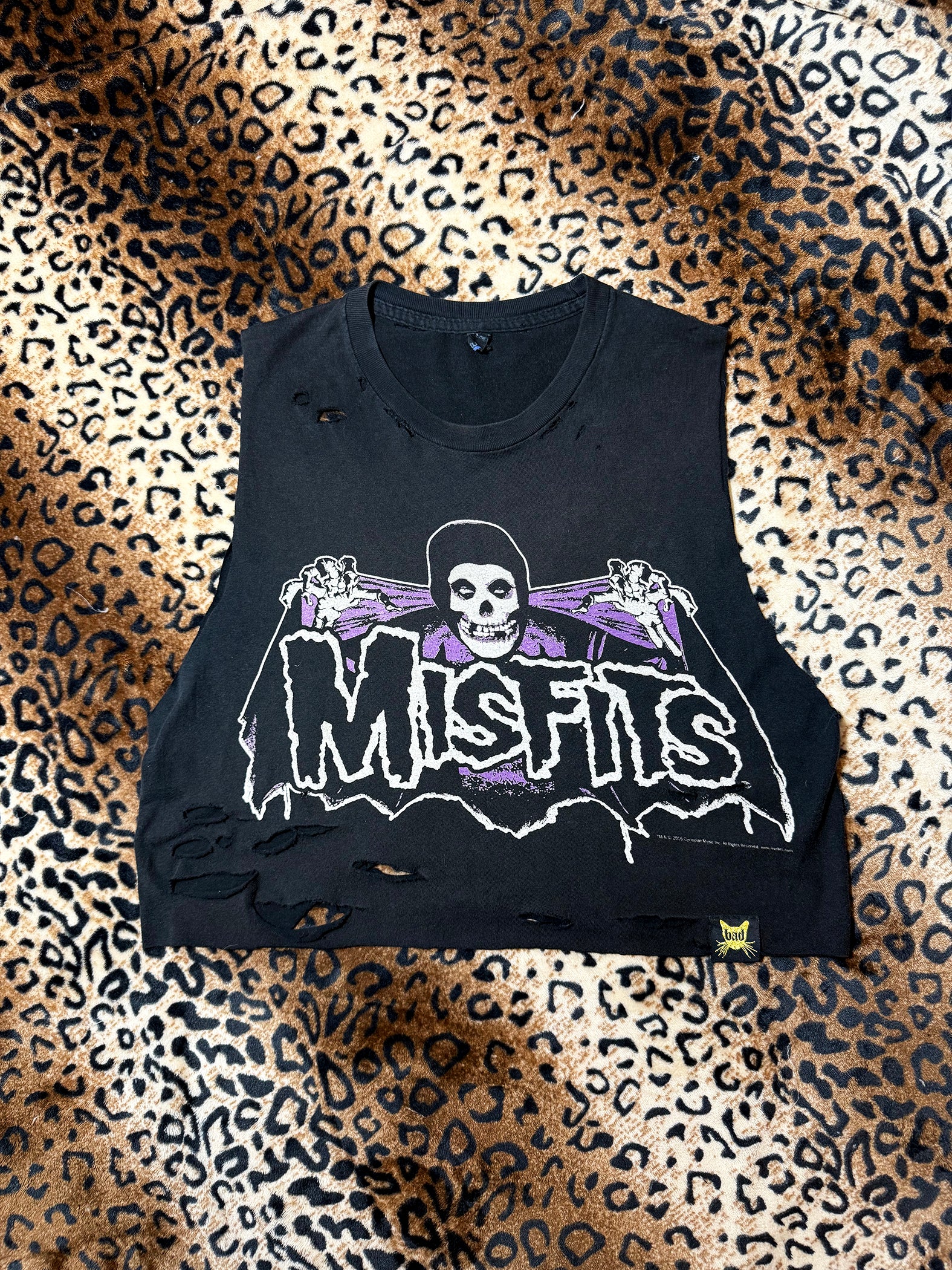 Misfits Distressed Crop Muscle Tank