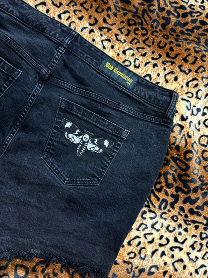 MothMan Studded Denim Shorts