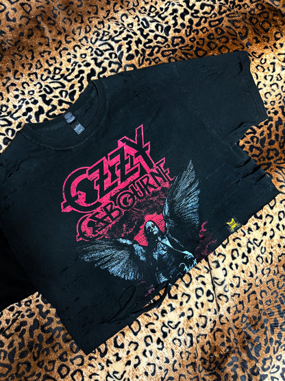 Ozzy Distressed Crop T Shirt