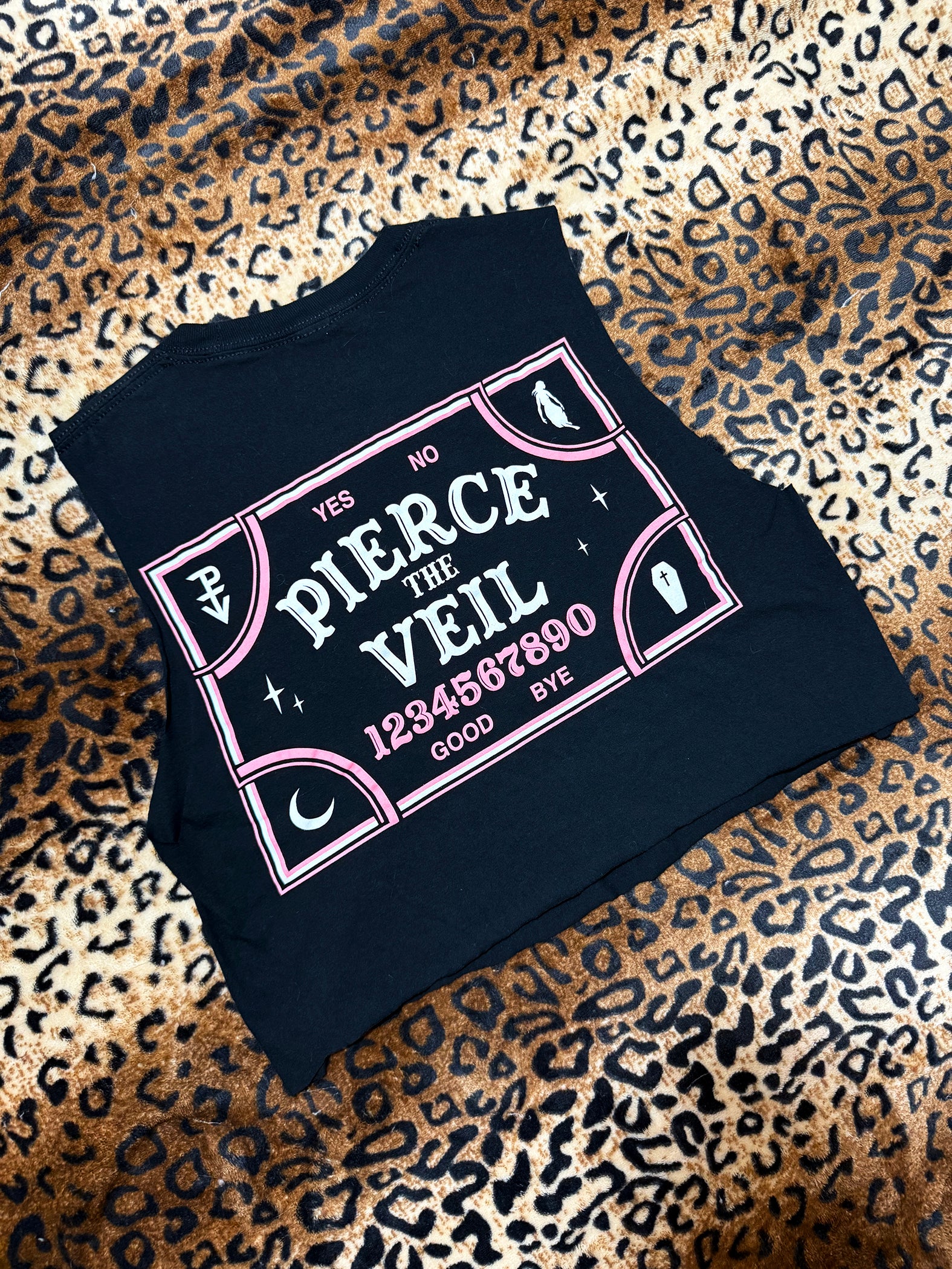 Pierce The Veil Ouija Safety Pin Crop Tank