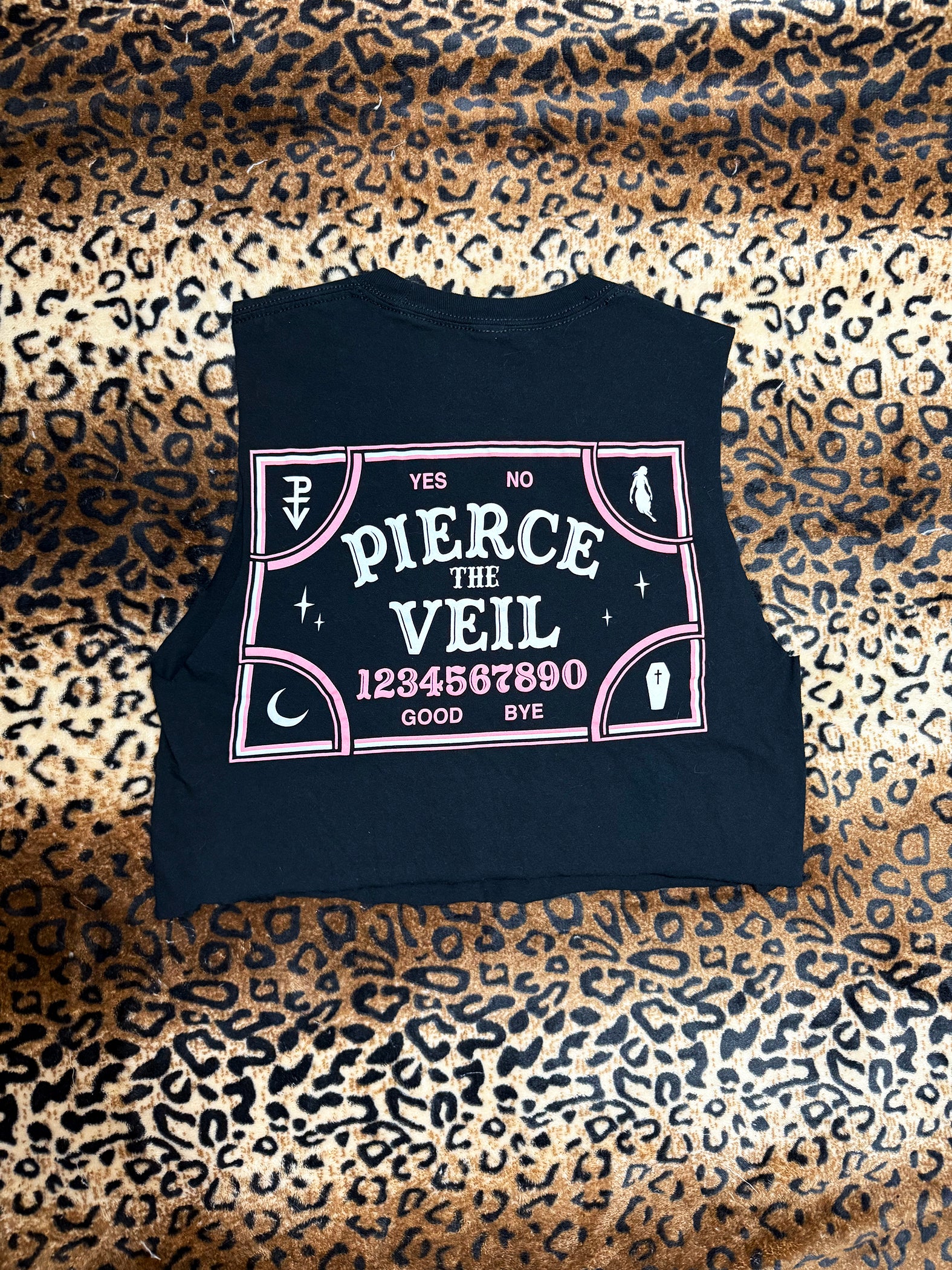 Pierce The Veil Ouija Safety Pin Crop Tank
