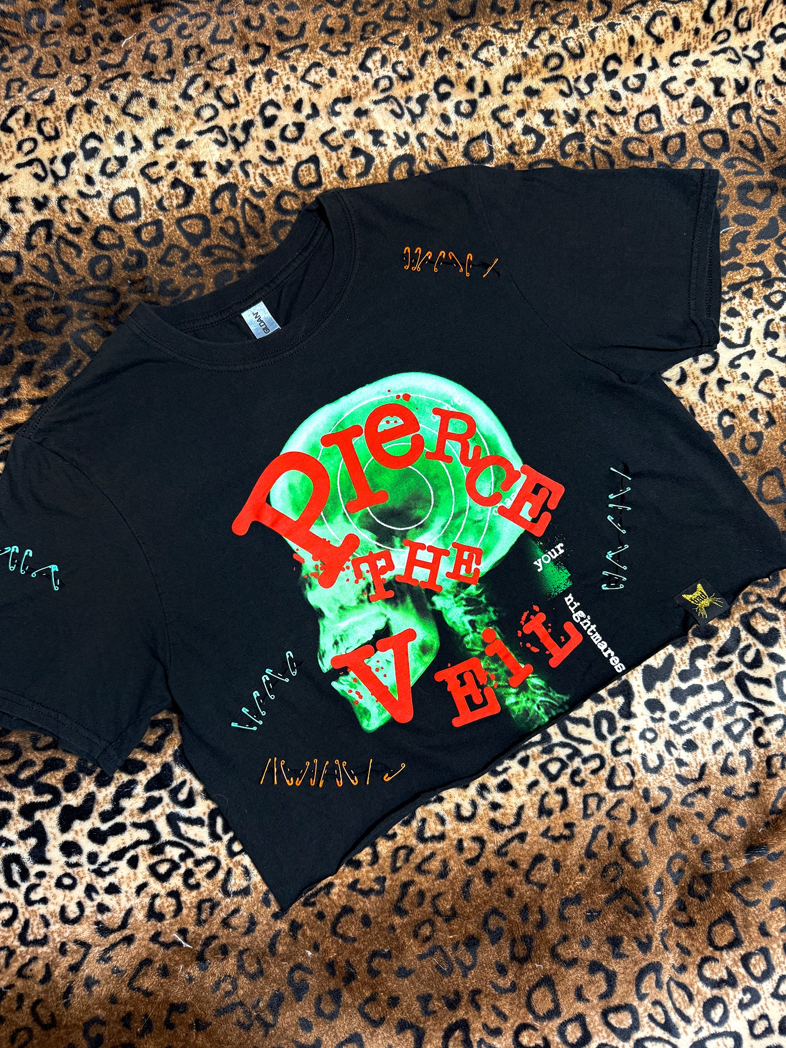 Pierce The Veil Nightmares Safety Pin Crop Top