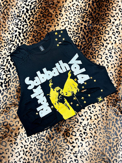Black Sabbath Studded Crop Tank | Bad Reputation NYC