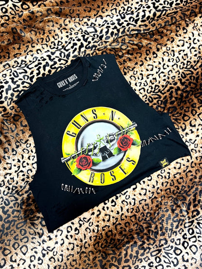 Guns N Roses Distressed Crop Tank | Bad Reputation NYC