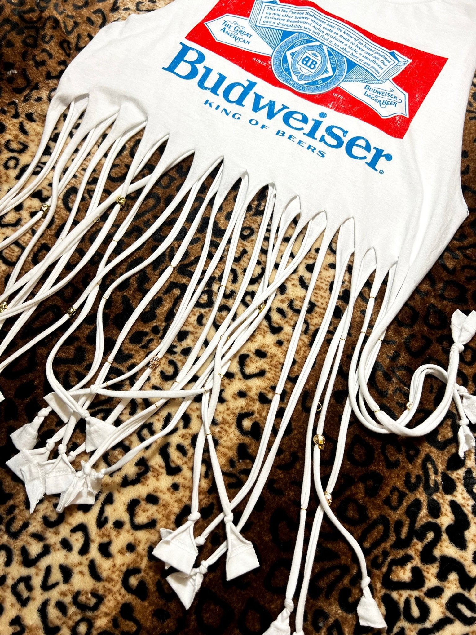 Budweiser Boho Fringe Crop Tank | Bad Reputation NYC