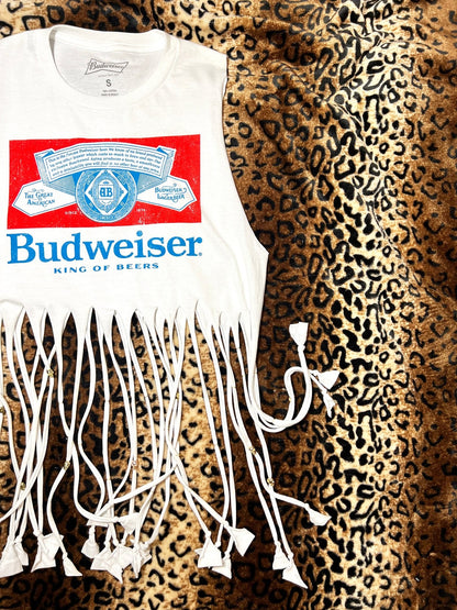 Budweiser Boho Fringe Crop Tank | Bad Reputation NYC