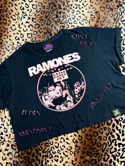 Gabba Gabba Hey Safety Pin Crop Top