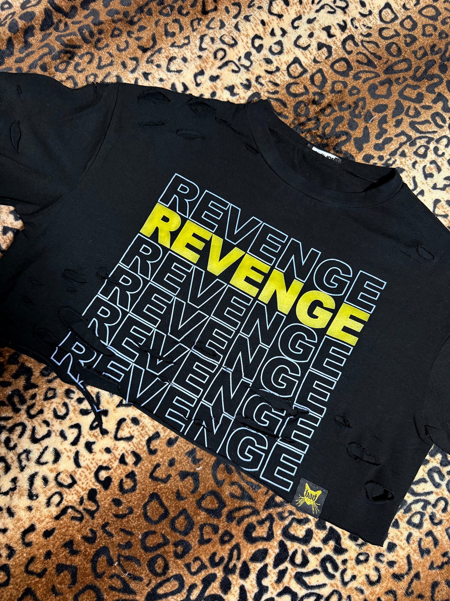 Revenge Distressed Crop Top