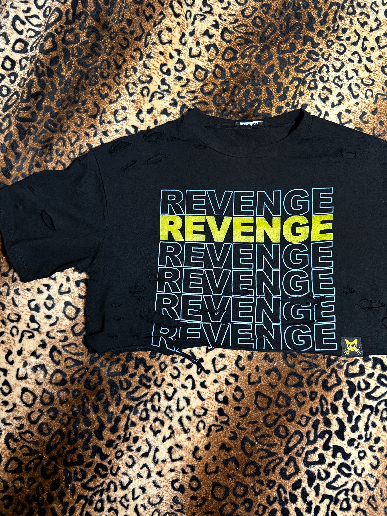 Revenge Distressed Crop Top