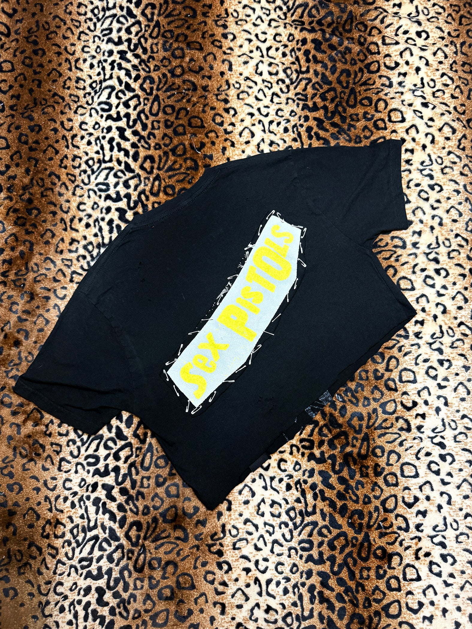 Sex Pistols Studded Asymmetrical Crop Top