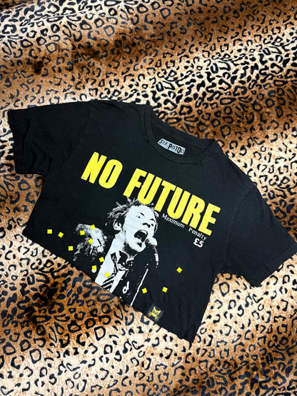 Sex Pistols Studded Asymmetrical Crop Top