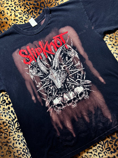 Slipknot Distressed Bleach Dye T Shirt