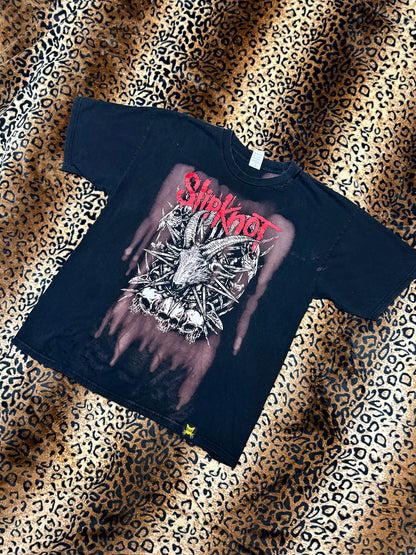 Slipknot Distressed Bleach Dye T Shirt
