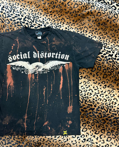 Social Distortion Bleach Dye T Shirt