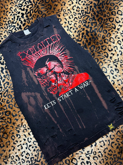 The Exploited Distressed Bleach Dye Muscle Tank