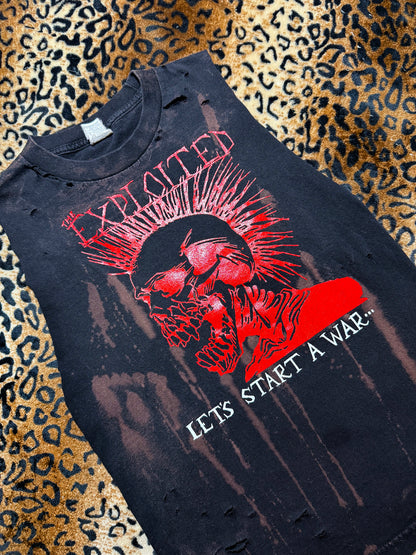 The Exploited Distressed Bleach Dye Muscle Tank