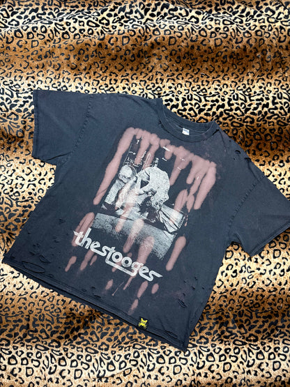 The Stooges Distressed Bleach Dye T Shirt