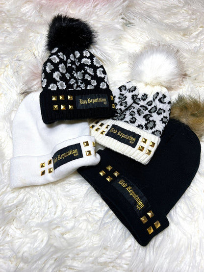 Studded Black Beanie | Bad Reputation NYC