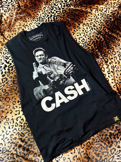 Johnny Cash Distressed Muscle Tank | Bad Reputation NYC