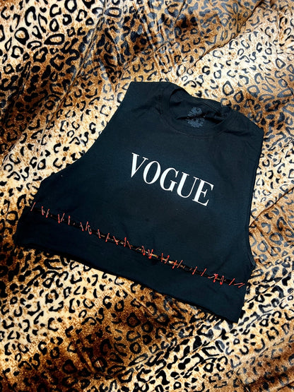 Vogue Crop Tank With Red Detail | Bad Reputation NYC